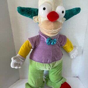 Vintage The Simpson Krusty the Clown 2005 Plush Rare Large 24" 20th Century Fox
